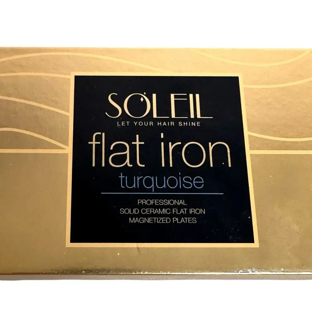 Soleil Professional Flat Iron Hair Straightener Ceramic Plates New Open Box